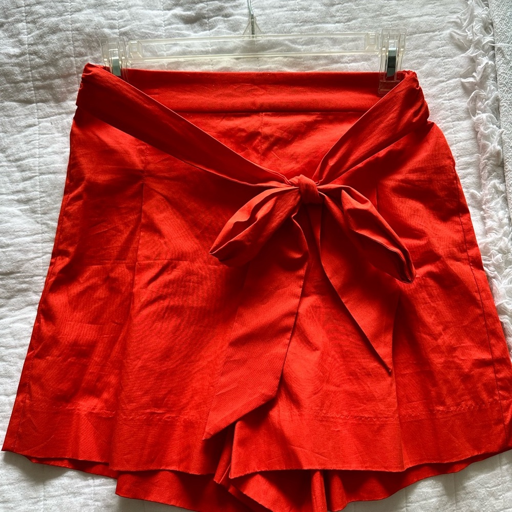 J. Crew Reddish/Orange Women's Shorts with Tie - Picture 3 of 8